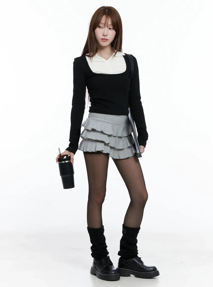 frill-layered-mini-skirt-cs501
