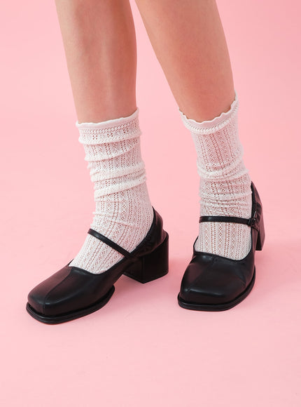 Round Heeled Mary Janes BU5