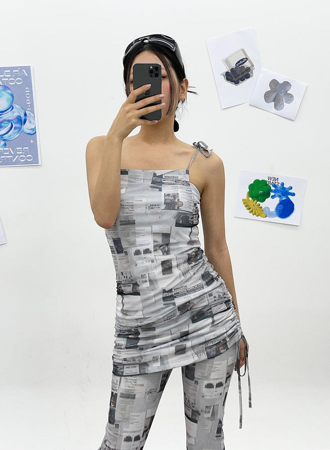 Hose mit Zeitungsdruck CY308