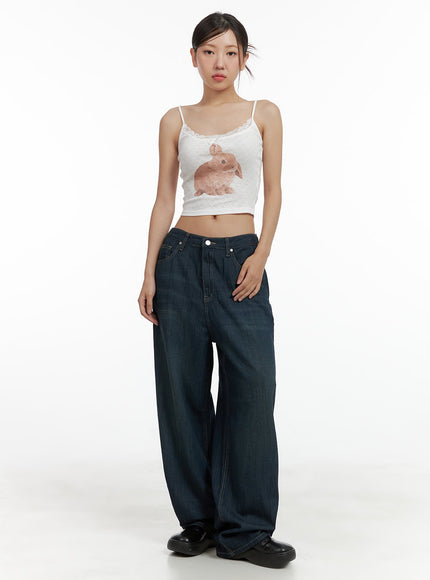 Dark Wash Wide Jeans CU305