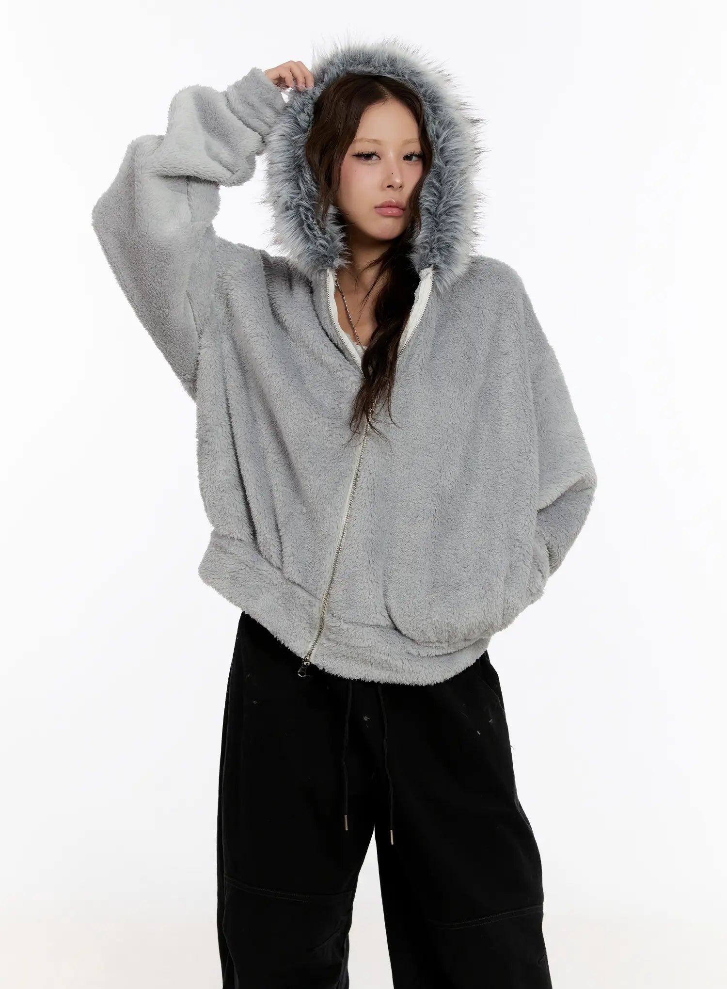 faux-fur-fleece-zip-up-hoodie-cn527