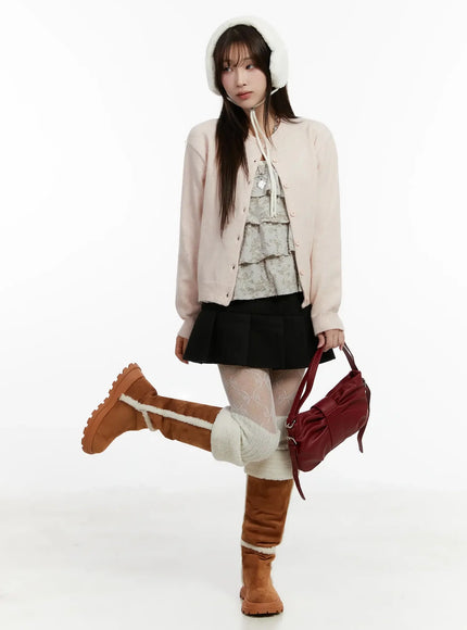 fleece-pleated-mini-skirt-ij516