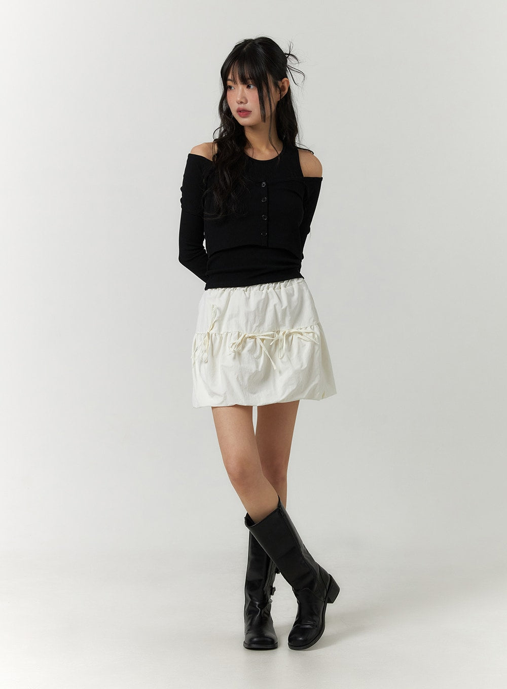 bowknot-mini-skirt-cf406