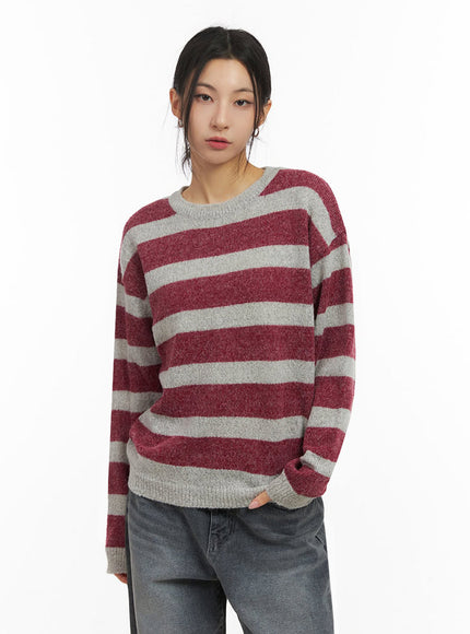 Striped Knitted Sweater IJ503