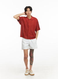 mens-short-sleeve-summer-knit-button-up-top-iy416