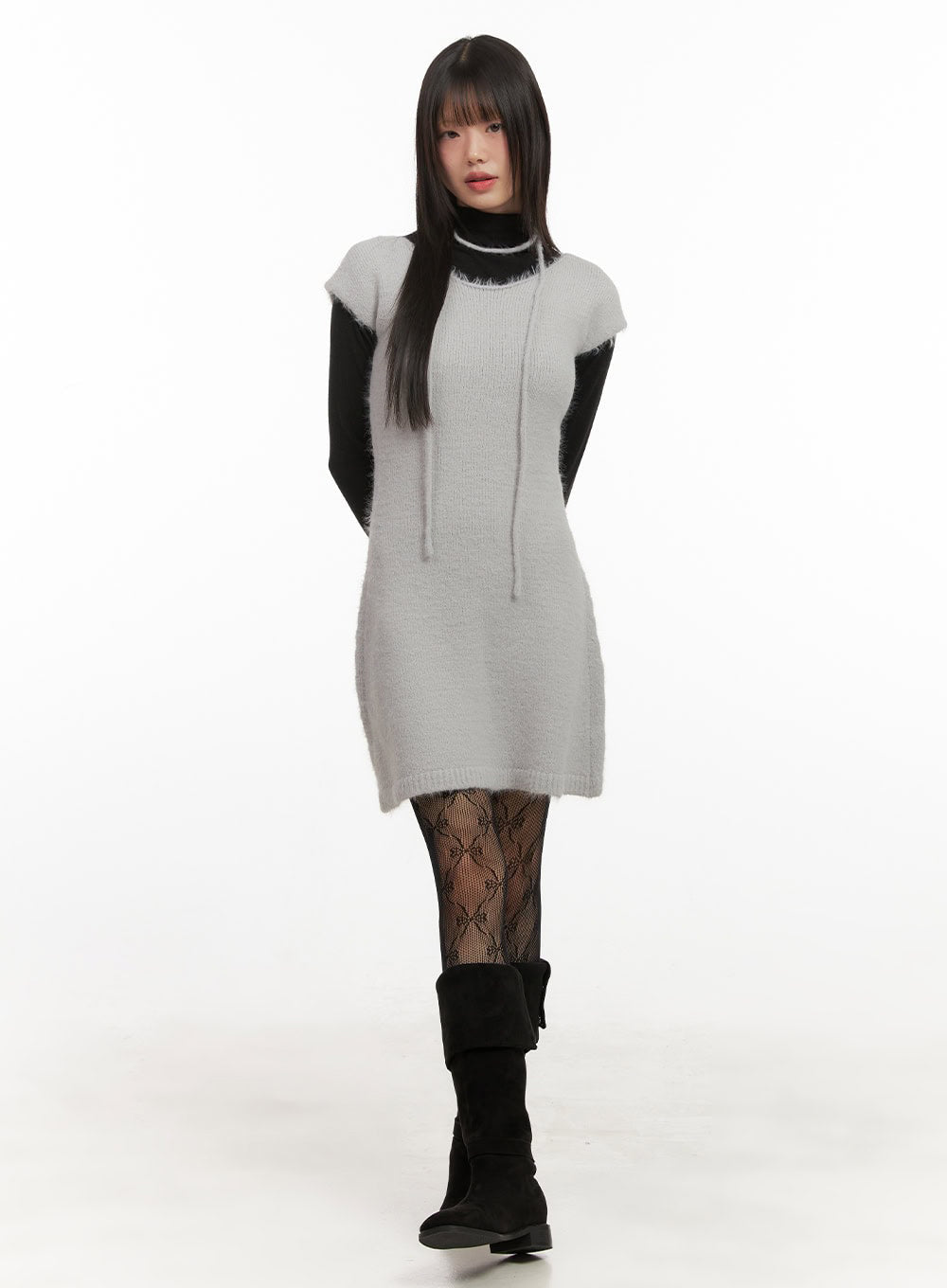 Slim-Fit Wool Blend Mini Dress CJ506