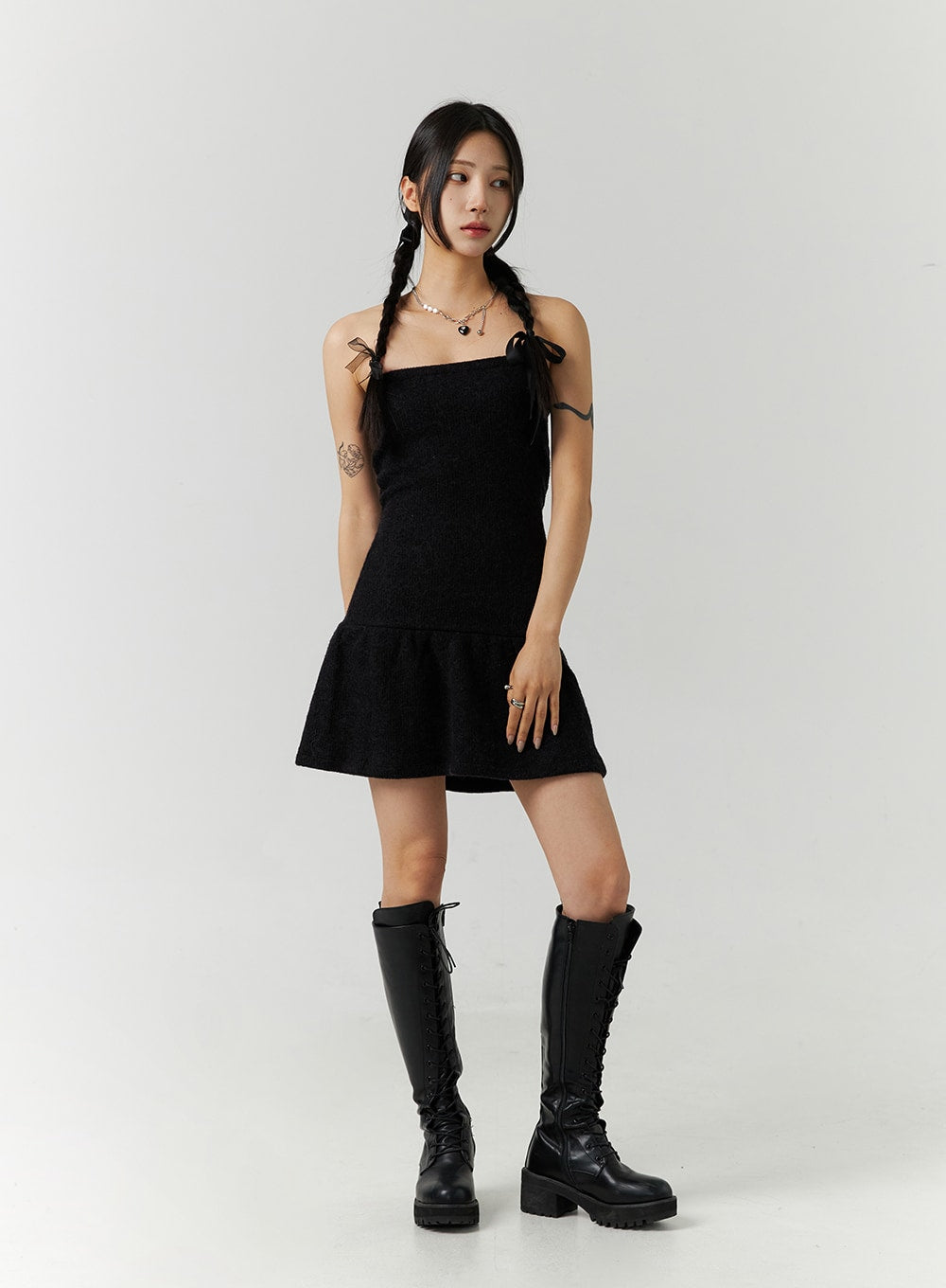 flare-tube-top-mini-dress-cn329