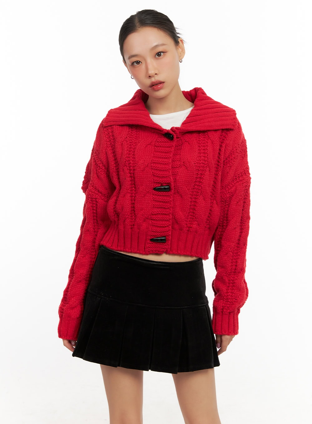 cable-knit-collar-crop-cardigan-cd410