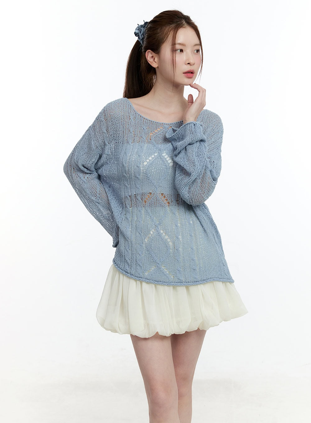 cable-knit-sheer-loose-fit-sweater-cm521