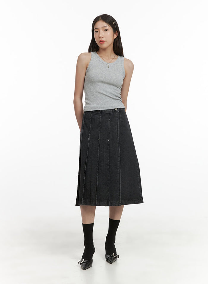 pleated-denim-midi-skirt-cy416