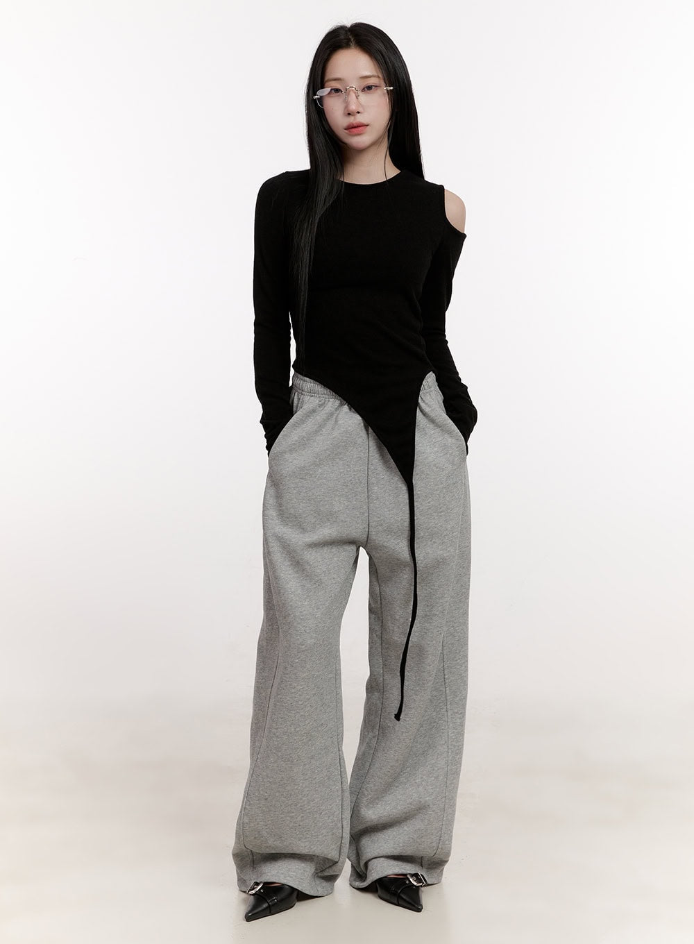 Comfort Pintuck Wide-Leg Sweatpants CJ529