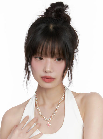 Layered Cross Charm Necklace CG519