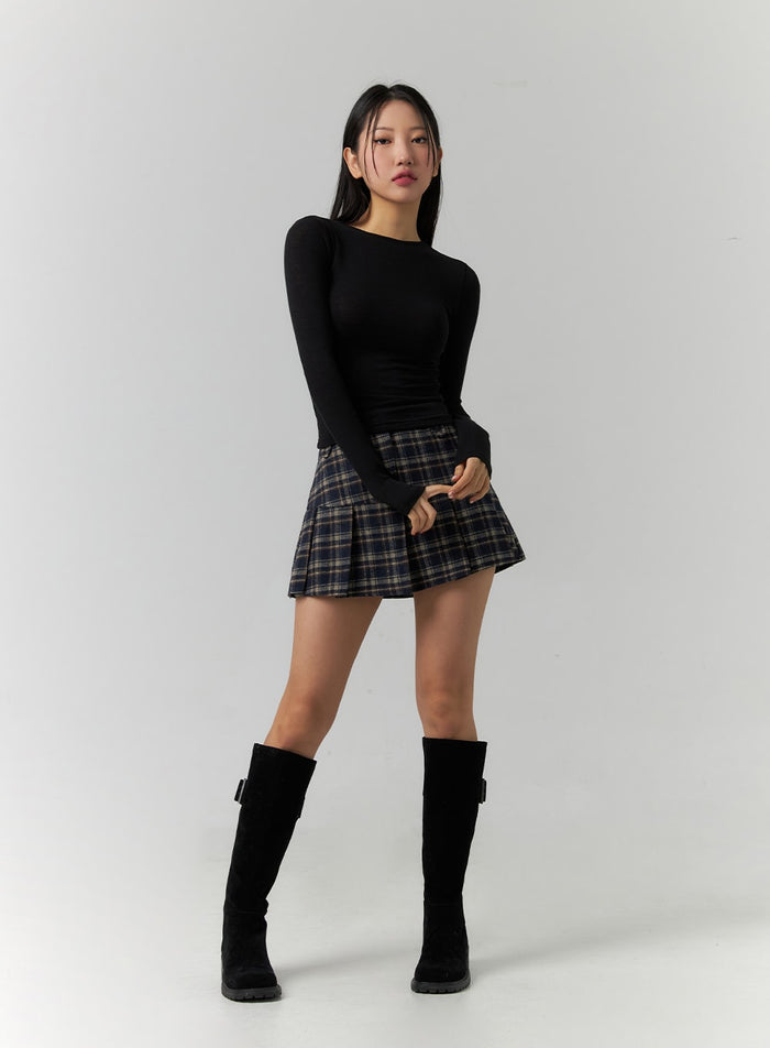 Acubi Style Laced-Trimmed Black Mini Skirt ID313