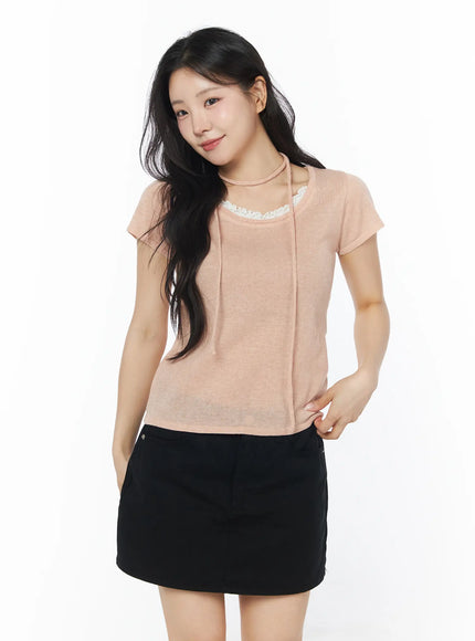 sheer-short-sleeve-top-and-scarf-cy522