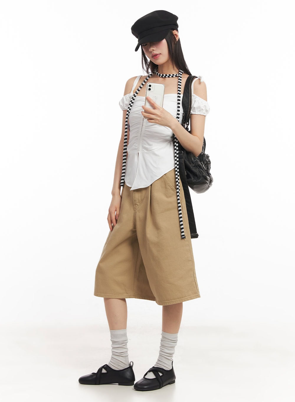 shirred-off-shoulder-puff-sleeve-top-ca523