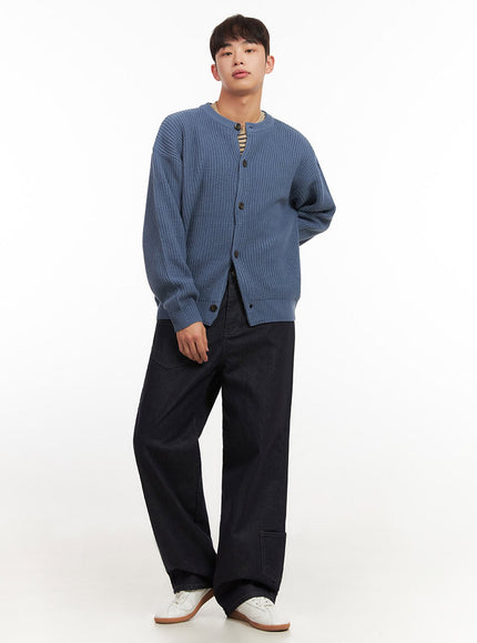 mens-ribbed-buttoned-round-neck-cardigan-if517