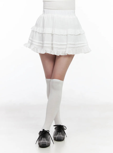tiered-flare-mini-skirt-cm527
