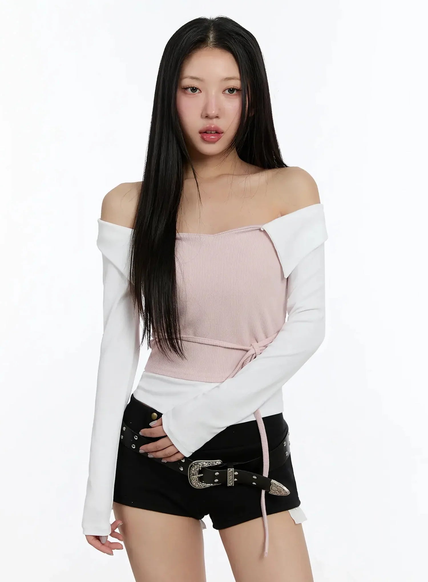 ribbon-tie-collared-off-shoulder-top-im509