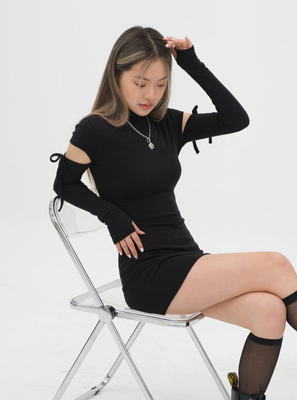 Slim Cut-Out Mini Dress C2001