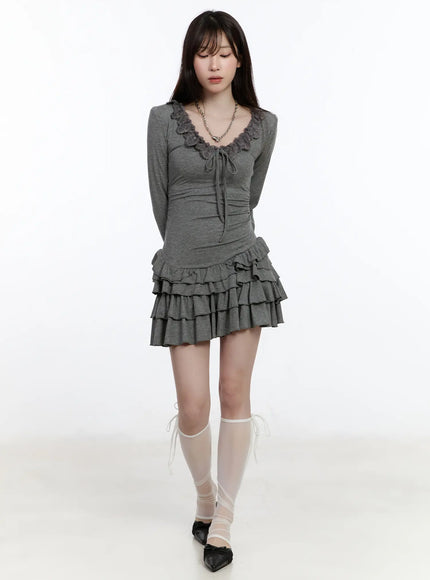 ruffle-layered-mini-dress-with-shoulder-pads-ca501