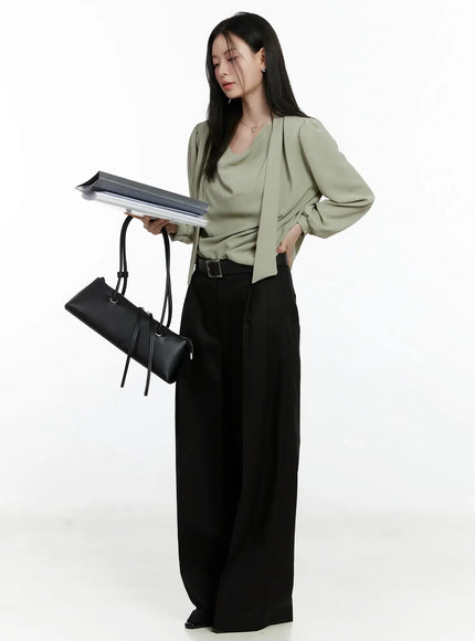 elegant-draped-long-sleeve-blouse-f502