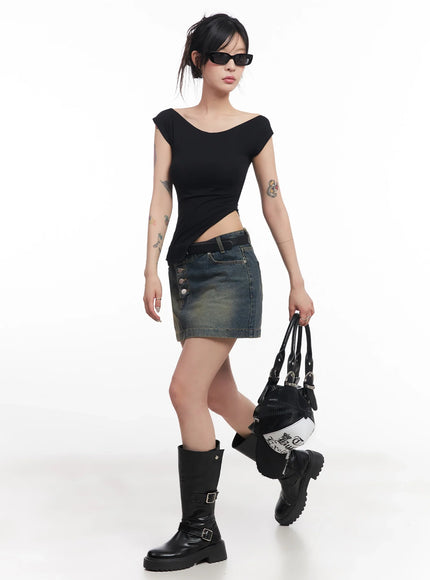 slanted-button-low-rise-denim-skirt-ic503