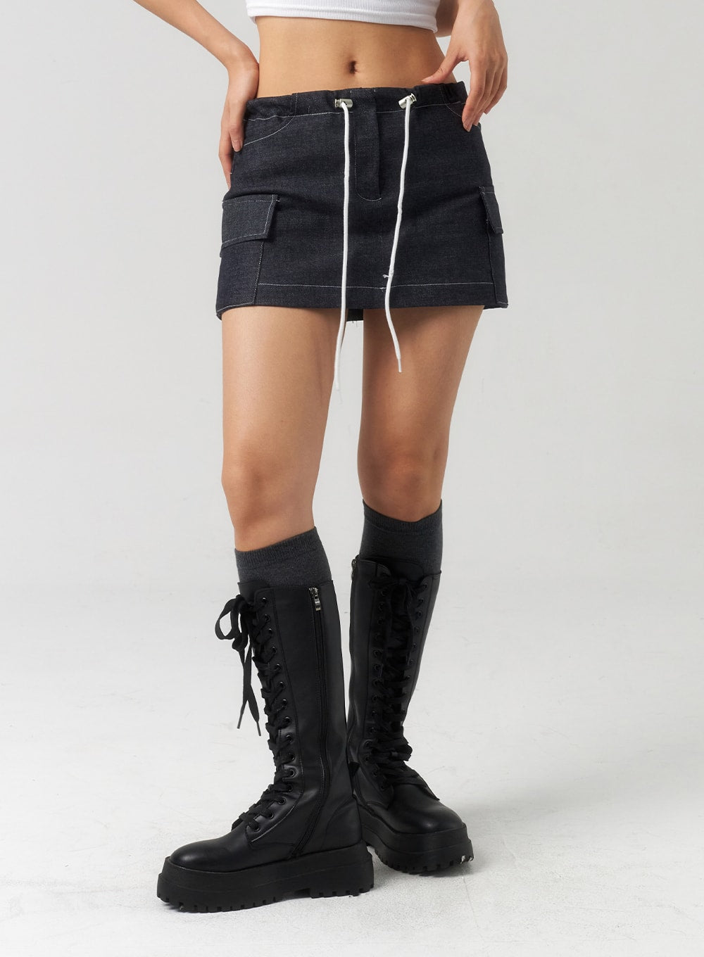 Drawstring jogger outlet skirt