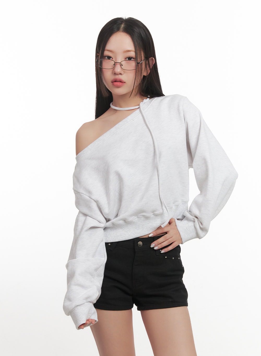 string-one-shoulder-crop-sweatshirt-cf526