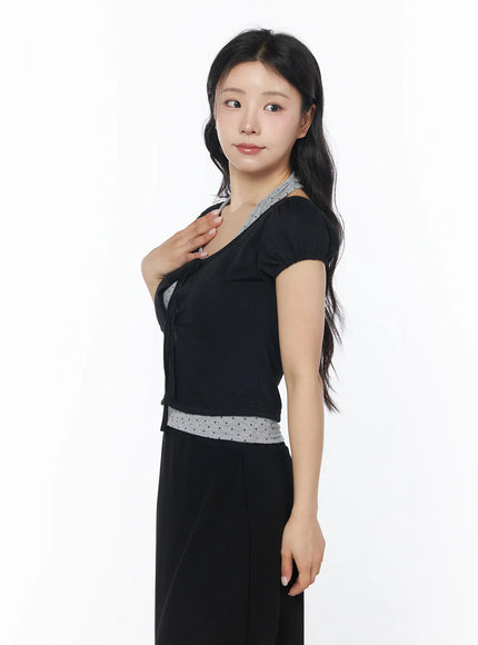 polka-dot-halter-layered-set-cd805