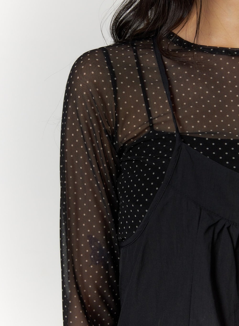 mesh-polka-dot-long-sleeve-top-cf406