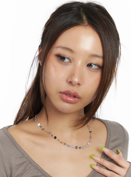 Rainbow Crystal Necklace CM525