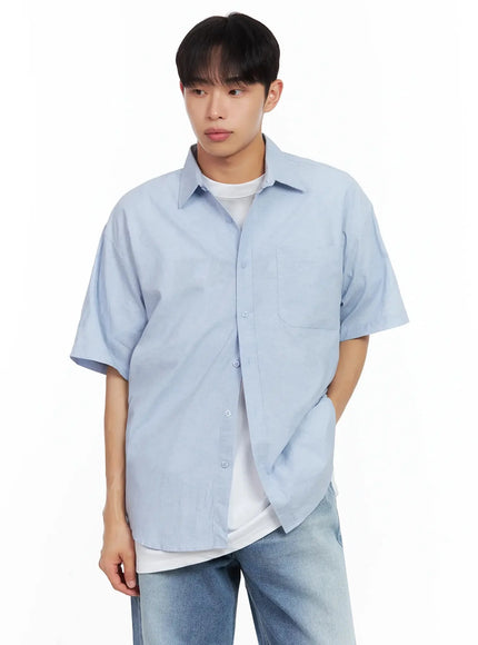 mens-collared-short-sleeve-button-up-top-il516