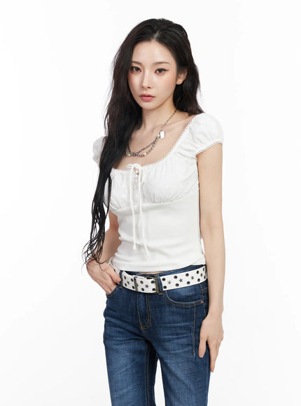 eyelet-puff-sleeve-blouse-cm518