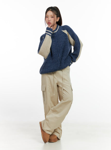 two-tone-zip-up-knit-sweater-cn412