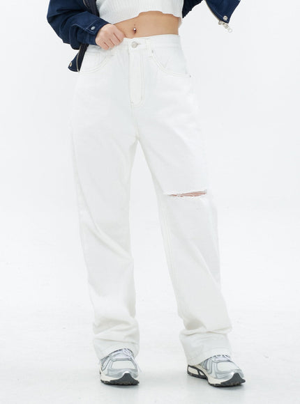Torn Wide Leg Jeans CM18
