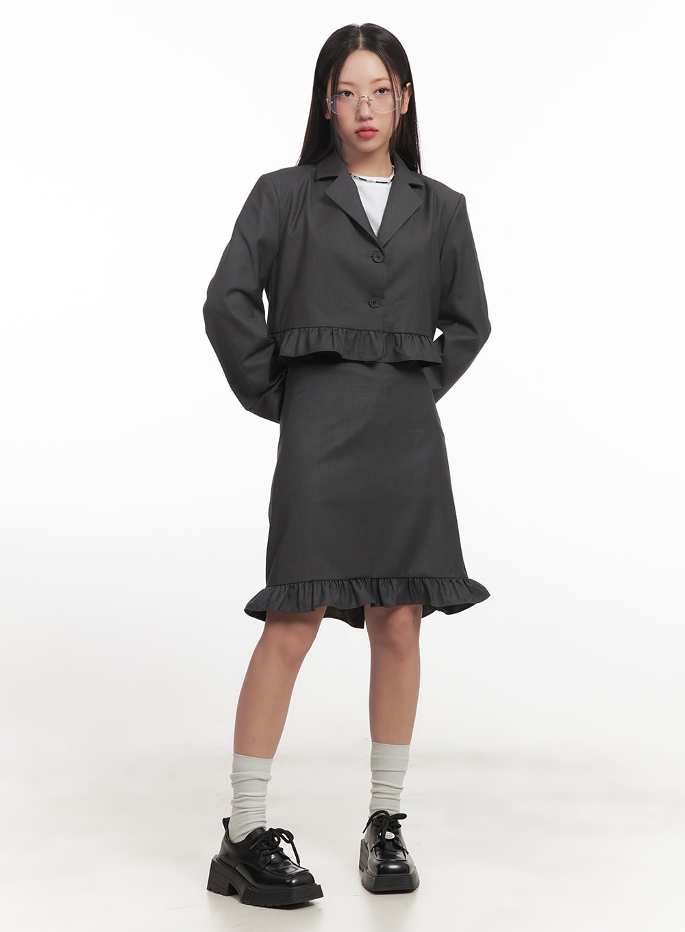 frill-straight-fit-midi-skirt-cf526