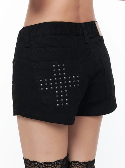 gothic-cross-detail-shorts-ca515