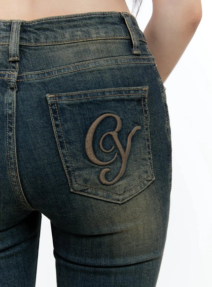 karla-vintage-logo-flare-jeans-io520