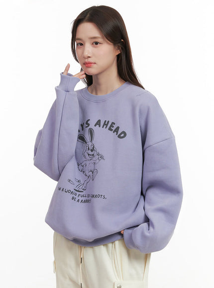 Casual Graphic Sweatshirt IJ510