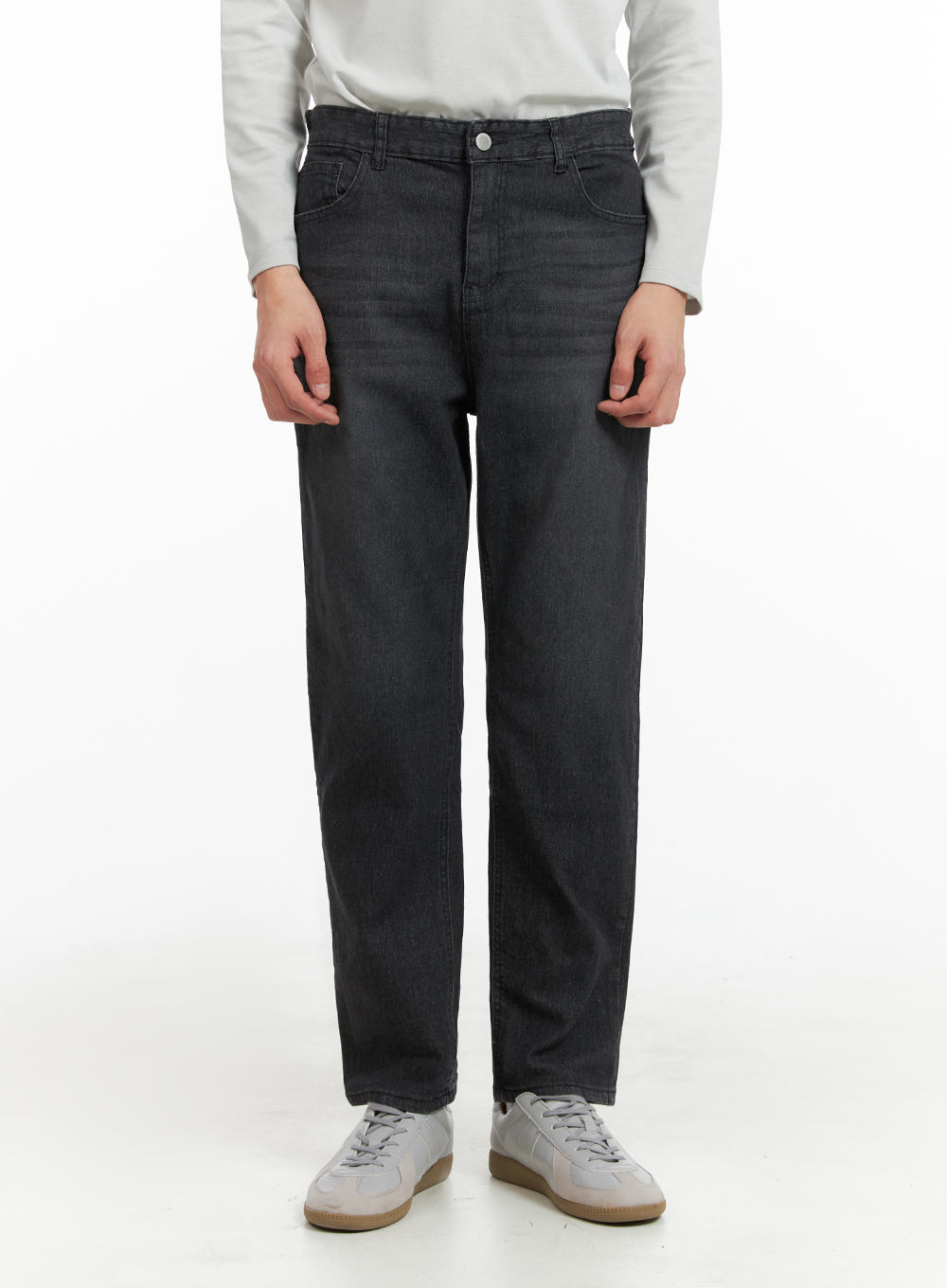 mens-cropped-slim-fit-jeans-ia402 / Black