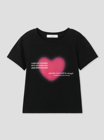 love-graphic-tee-iu526 / Black