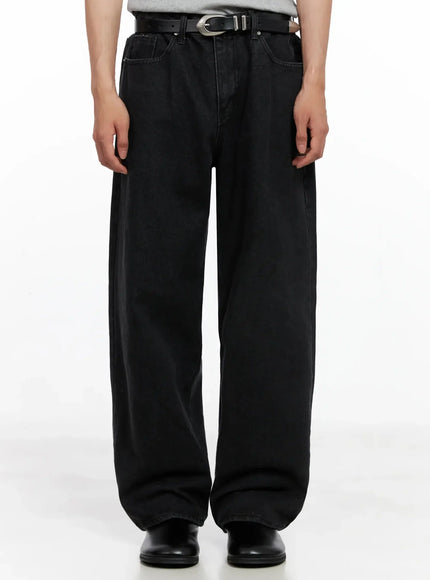 Men's Vintage Black Jeans IO516