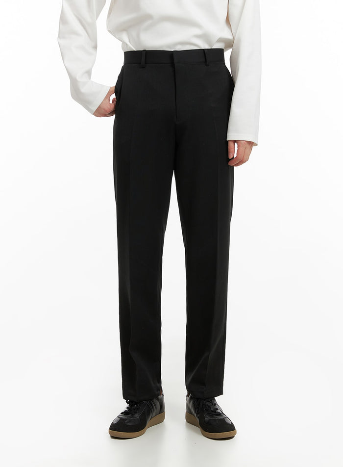 mens-solid-trousers-ia402 / Black