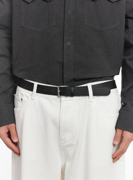 mens-classic-leather-belt-im519 / Black