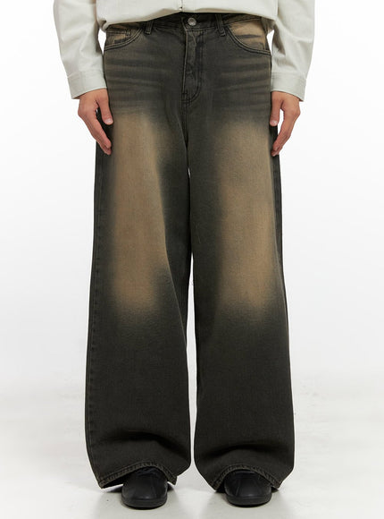 mens-faded-denim-jeans-id406 / Black