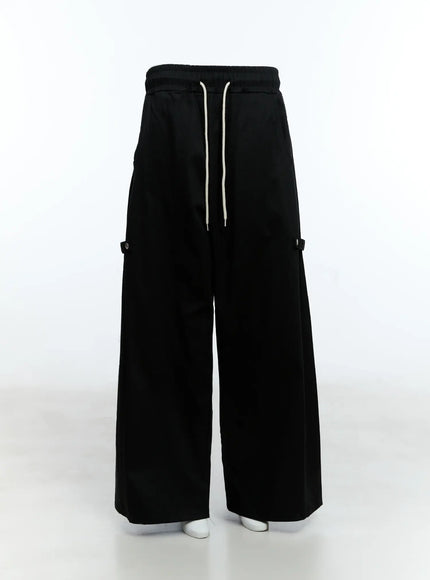 mens-wide-leg-utility-pants-ig512 / Black