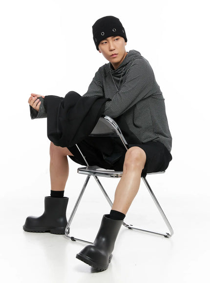 Men's Ribbed Eyelet Beanie IS502