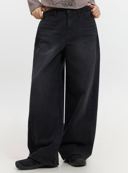 ashly-wide-leg-jeans-if511 / Black