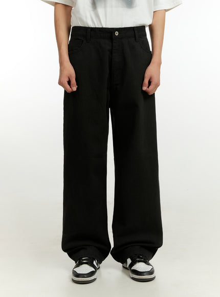 mens-wide-leg-pants-il412 / Black