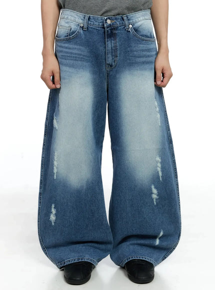 mens-distressed-baggy-jeans-ig520 / Blue